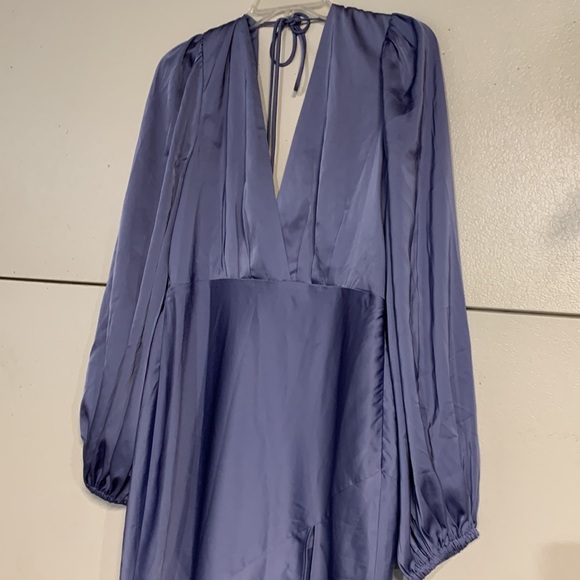 STUDIO LEXI INDIA DRESS STONE BLUE MAXI OPEN BACK SATIN NEW WITH TAGS 8 - Picture 4 of 15